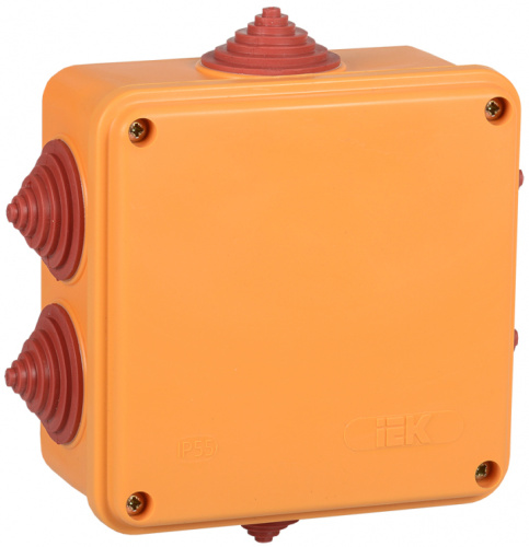 IEK Коробка распаячная огнестойкая ПС 100х100х50мм 6P 6мм2 IP55 6 вводов IEK  (UKF30-100-100-050-6-6-09)