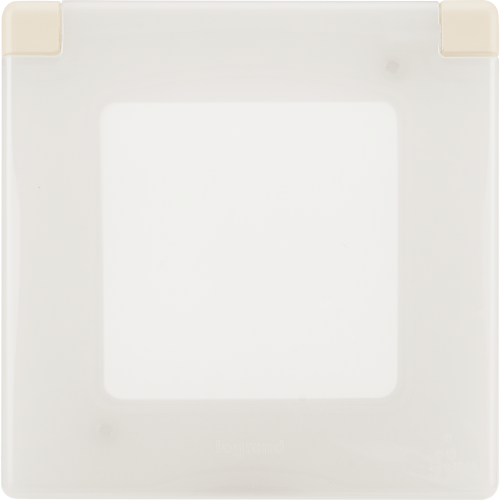 LEGRAND INSPIRIA Рамка с защитной крышкой IP44 IK07   для скрытого монтажа 1 механизма  , степень пылевлагозащиты IP44, степень ударопрочности IK07, цвет "Слоновая кость" (673921) фото 2