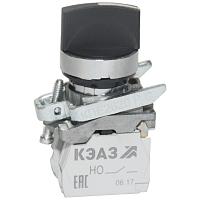 KEAZ Переключатель КПЕ2620РС-черный-2но+0нз-ручка-фикс-3поз-IP65-КЭАЗ (248266)