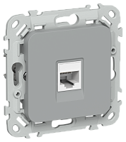 FLITE Розетка компьютерная RJ45 категория 6 UTP  серый (FI-K12-2-K03)