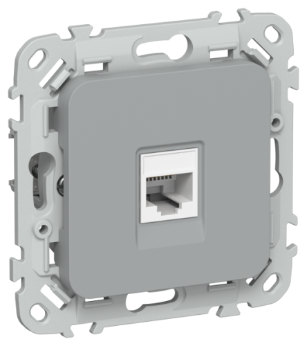 FLITE Розетка компьютерная RJ45 категория 5Е UTP  серый (FI-K12-1-K03)