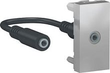 SCHNEIDER ELECTRIC Розетка UNICA MODULAR Minijack 1 модуль алюминий (NU343330)