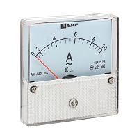 EKF Амперметр AM-A801 аналоговый на панель 80х80  (круглый вырез) 10А прямое подключение (ama-801-10)