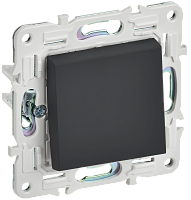 IEK SKANDY Выключатель 1-клавишный кнопочный 10А SK-V14G графит  (SK-V17-0-10-K53)