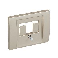 LEGRAND Galea Life Лицевая панель для розетки TАЕ алюминий (771442 )