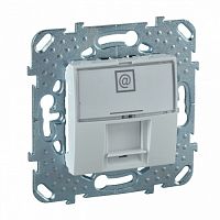 SCHNEIDER ELECTRIC UNICA Розетка компьютерная 1хRJ45 в рамку категория 5е белая (MGU5.421.18ZD)