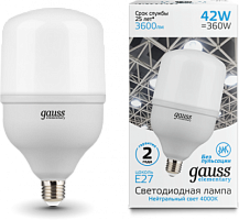 GAUSS Лампа светодиодная LED 42Вт T120 E27 3600lm 180-240V 4000K Elementary  (63224)