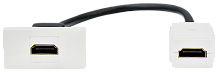 IEK PRIMER РКМ-10-00-П Розетка HDMI M/M (1 модуль) белая  (PR-KK40D-RH-0-1-K01)