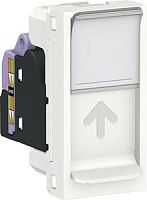 SCHNEIDER ELECTRIC Розетка UNICA MODULAR компьютерная RJ45 одиночная категория 6 STP 1 модуль белый (NU341618)