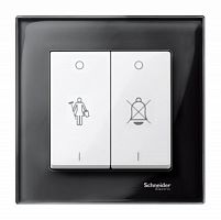 SCHNEIDER ELECTRIC Клавиша 2шт перечеркнутый звонок/горничная белый (MTN432619)