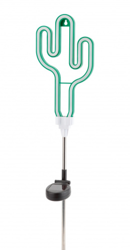 ЭРА Садовый неоновый светильник Кактус на солнечной батарее ERASF012-31  (Б0044239)