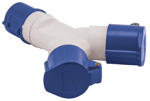 EKF Розетка двухлучевая 1012 2Р+РЕ 16А 220В IP44 (ps-1012-16-220) фото 2