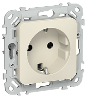 FLITE Розетка с заземлением без защитных шторок безвинтовое крепление 16А л сливочный (FI-R11-16-1-K86)