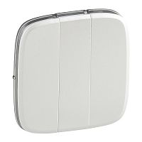 LEGRAND Valena ALLURE Лицевая панель для выключателя трехклавишного Жемчуг (755039 )