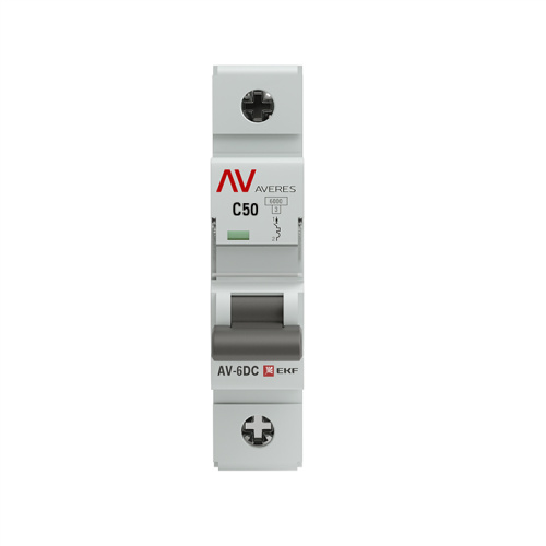 EKF Выключатель автоматический AV-6 DC 1P 50A  (C) 6кА AVERES (mcb6-DC-1-50C-av) фото 2