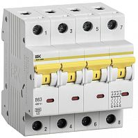 IEK Выключатель автоматический ВА47-60M 4Р 63А 6кА B IEK  (MVA31-4-063-B)