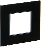IEK SKANDY Рамка 1-местная SK-F21Bl стекло черный  (SK-M12-G-K02)
