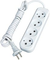 EKF Удлинитель Стандарт 4 гнезда шнур 7м 6А/1.3кВт без заземления ПВС 2х0.75 (UBP6-275-4-07)