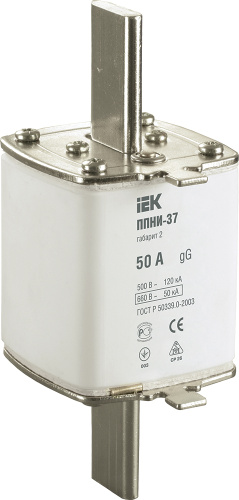 IEK Вставка предохранителя плавкая ППНИ-37 50А габарит 2 (DPP40-050)