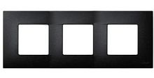 SIMON Рамка-декор на 3 поста для 2700630-03., S27Pl, Артик чёрный (2700637-086)