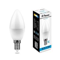 FERON Лампа светодиодная LED 11вт E14 дневной матовая свеча (LB-770) (25943)