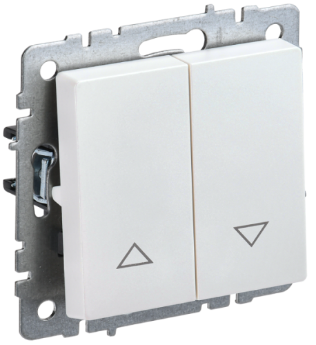 IEK BRITE Выключатель жалюзи 10А ВС10-1-5-БрЖ жемчуг (BR-V15-0-10-K36)