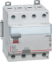 LEGRAND Выключатель дифференциального тока  (УЗО) DX3 4П 40А А 30мА N справа (411760 )