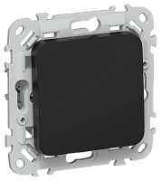 FLITE Выключатель 1-клавишный 10А  черный (FI-V10-0-10-1-K02)