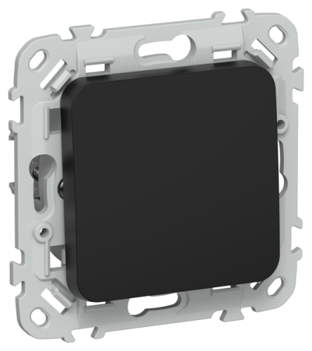 FLITE Выключатель 1-клавишный 10А  черный (FI-V10-0-10-1-K02)