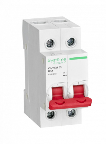 Systeme Electric Выключатель нагрузки (ВН) 2P 63А 400В City9 Set (C9S16263) Systeme Electric Выключатель нагрузки (ВН) 2P 63А 400В City9 Set (C9S16263)