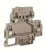 DKC Зажим DSS.4 с 2 уровнями верхний разъединяемый 4 кв.мм бежевый (ZDS400)