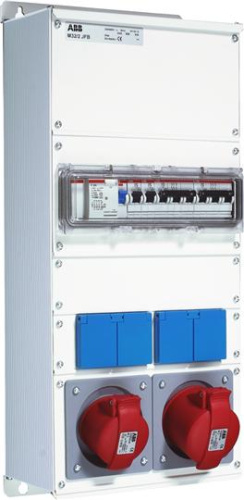ABB Бокс M32/2 JFB с розетками,металл, IP44  (M32/2 JFB)  (2CMA179351R1000)