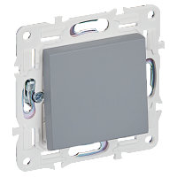 IEK SKANDY Выключатель 1-клавишный перекрестный 10А SK-V03Gr серый  (SK-V13-0-10-K03)