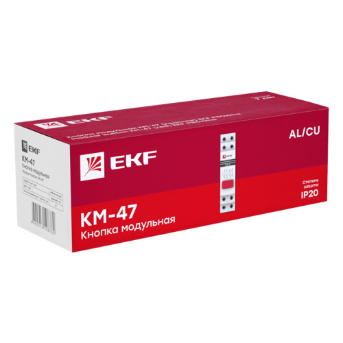 EKF Кнопка модульная КМ-47  (красная)  PROxima (mdb-47-red-pro) фото 2