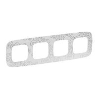 LEGRAND Valena ALLURE Рамка 4 поста Нарцисс хром универсальная (754344 )