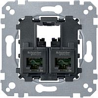 SCHNEIDER ELECTRIC Коннектор 2хRJ45 CAT6 UTP Merten (MTN4576-0002)