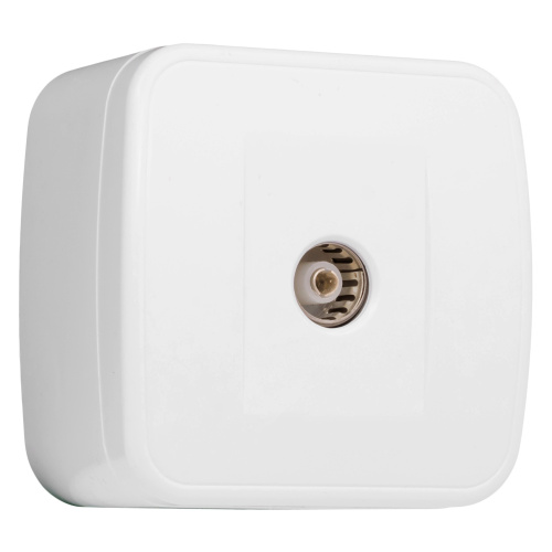 EKF Розетка Минск TV 1-местная ОП 75Ом 5-862МГц белая Basic (EGA00-027-10) фото 2