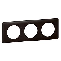 LEGRAND Рамка, трехпостовая, черная перкаль (066743 )