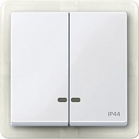 SCHNEIDER ELECTRIC Клавиша 2шт с окошком для светоиндикатора IP44 белый (MTN3424-0325)