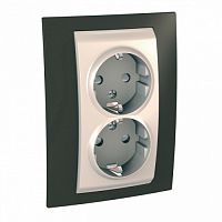 SCHNEIDER ELECTRIC UNICA Розетка двойная с заземляющими контактами какао (MGU63.067.571)