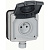 LEGRAND PLEXO Розетка с заземлением наружная серая IP66 (90466 )