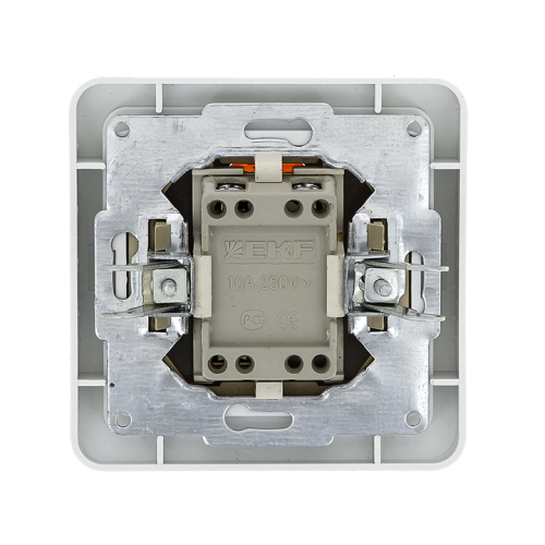 EKF Лондон Выключатель двухклавишный с индикатором 10А белый (EEV10-123-10) фото 4