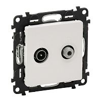 LEGRAND Valena LIFE Розетка TV-SAT звезда 5-862МГц/950-2400 МГц С лицевой панелью Белая (753464 )