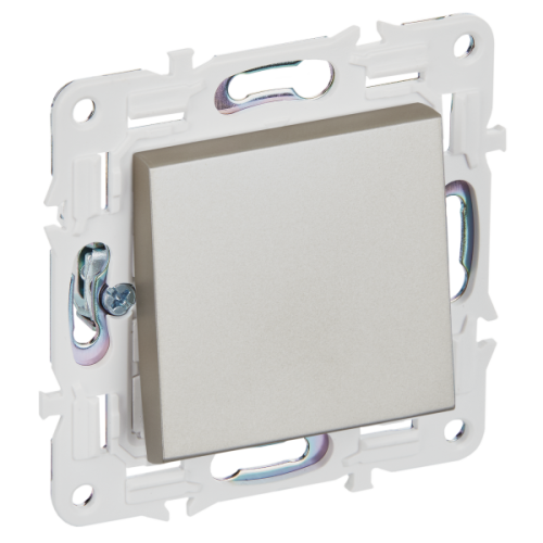 IEK SKANDY Выключатель 1-клавишный перекрестный 10А SK-V03Sh шампань  (SK-V13-0-10-K37)