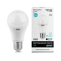 GAUSS Лампа светодиодная LED 10Вт E27 6500K Elementary A60  (23230)