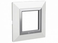 DKC Рамка из металла, ''Avanti'', белая, 2 модуля (4400852)