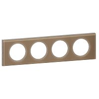LEGRAND Рамка, четырехпостовая, смальта мокка (069464 )
