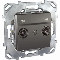 SCHNEIDER ELECTRIC UNICA Розетка телевизионная TV/FM оконечнаяв рамку черная (MGU5.452.12ZD)
