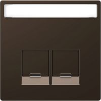 SCHNEIDER ELECTRIC Накладка центральная D-Life для двухмодульных разъемов SE мокко SD (MTN4574-6052)