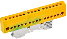 IEK TEKFOR Шина PE земля изолированная на универсальном держателе 8х12-16-ЖЗ  (TF-NN20-16-KL-K52)